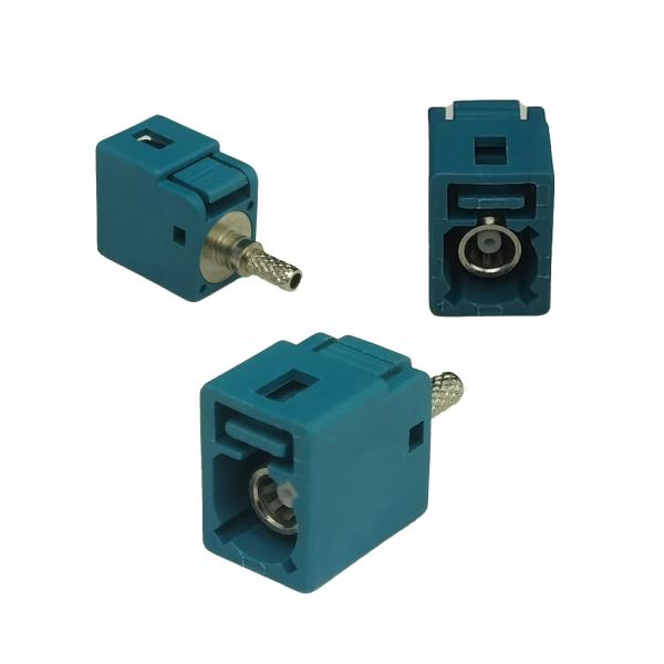 RF Coaxial FAKRA PCB Connector PCB Mount Right Angle Tipo Para Automóveis