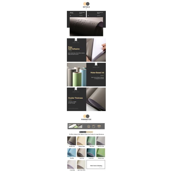 Stain Resistant PVC Self Adhesive Film Eco Friendly For Furniture Color Transformation