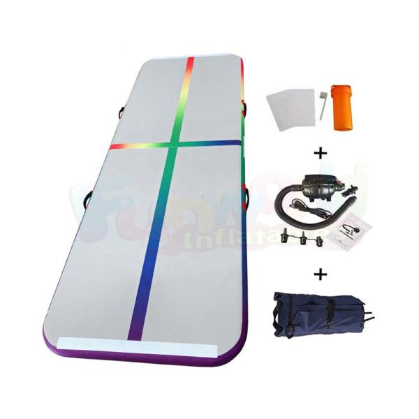 Размер йоги следа воздуха ткани стежком падения ДВФ гимнастической раздувной подгонянный циновкой