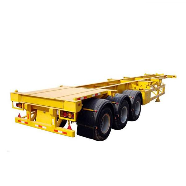 Chassis de conteneur à trois essieux et squelette extensible Semi-remorque pour terminal de conteneur de 40 pieds