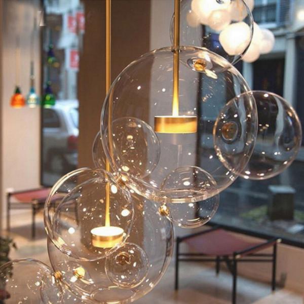 Modern LED Glass Hanglamp Hanging Design Bubbles Lamp Pendant Lights Fixtures for Kitchen