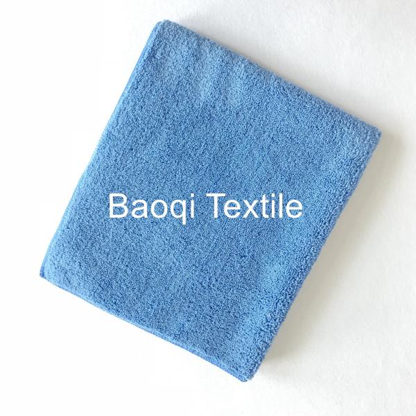 Blue color kitchen dish towels , car drying towel,thick double sides microfibe100% polyester car drying fabric