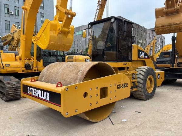Used CAT Diesel Vibratory Double Drum Road Roller Compactor Asphalt Rollers 5-8 TON
