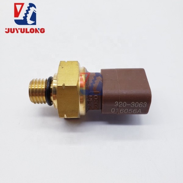 JUYULONG Oil diesel Fuel  Pressure Sensor 320- 3063 016056A for  Excavator  312D2GC/315/320/329/336/349D2 Engine
