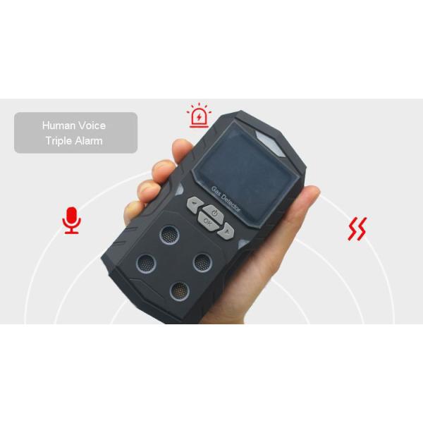 4 в 1 Handheld Multi сигнале тревоги голоса регистрации данных детектора газа 100PPM 1000PPM