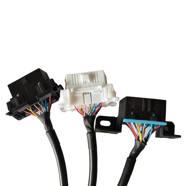 Automotive OBD2 Connector Cable 16 Pin Male Port To 3 Female