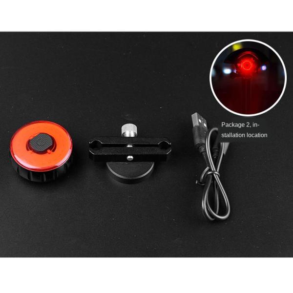 Intelligent Induction Brake Taillight Mountain LED Bicycle Light Aluminum Alloy IPX6