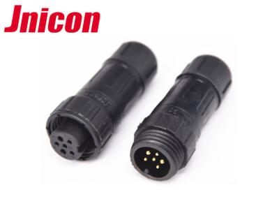 Tipo de solda cor preta do travamento de parafuso do cabo do conector do sinal do poder IP68