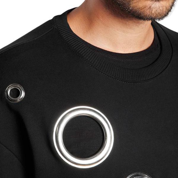 Personalised Hip Hop Crew Neck Sweatshirts Loose With Hollow Round Hole