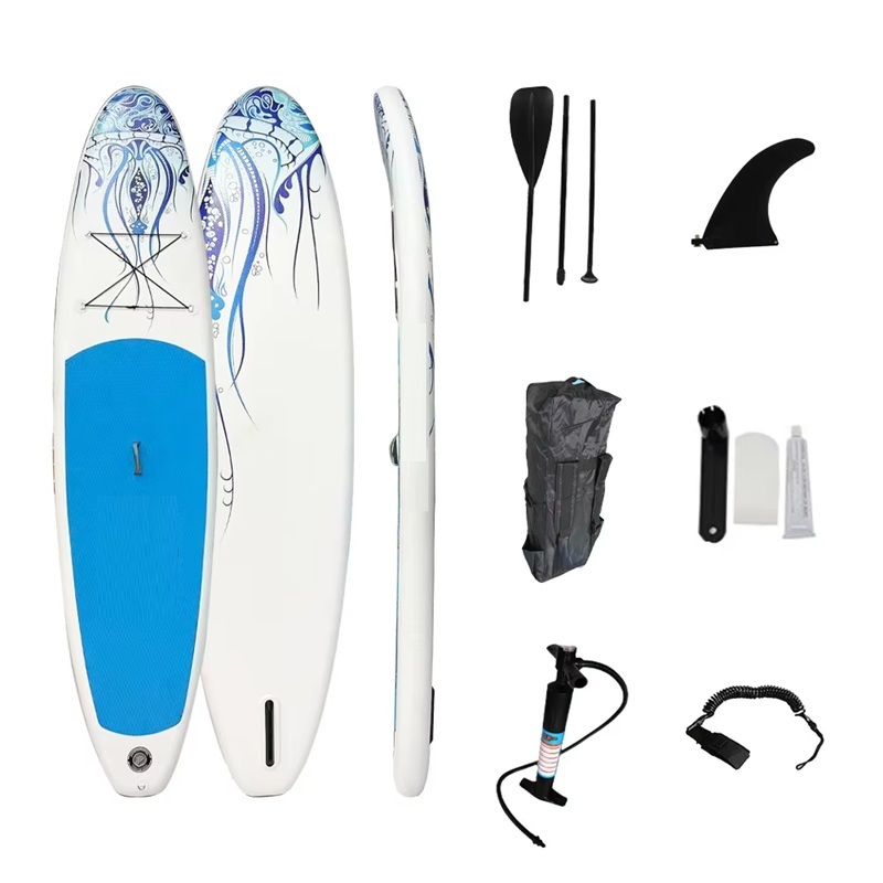 sup Cross-border Ready-to-Ship PVC Inflatable SUP Paddleboard-Portable Stand-Up Paddleboard for Water Yoga Paddling