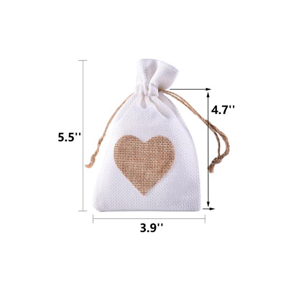 Drawstring Burlap Natrual Jute Sacks Jewelry Candy Pouch Christmas Wedding Party Favor Gift Bags