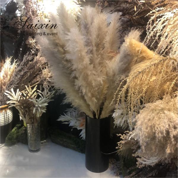 Оптовая торговля Большой пушистый букет травы Пампа искусственные цветы для украшения свадьбы