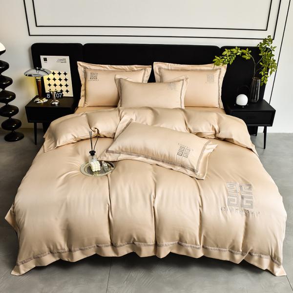 Modern Style Embroidery Duvet Cover for Wedding Luxury Bed Sheets ADS02 Cotton Sheet Set