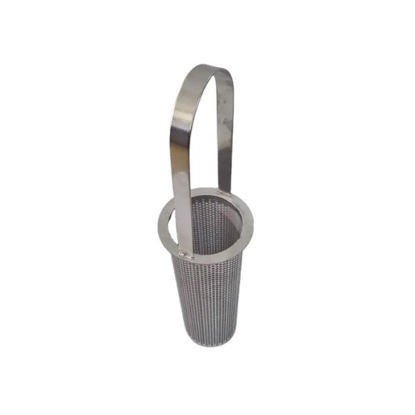 Stainless Steel Perforated Wire Mesh Filter Basket 10 20 30 Micron