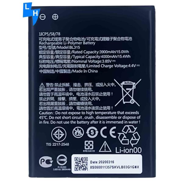 Bateria para telemóvel BL315 4000mAh Bateria para Lenovo A7 Polímero Bateria de íons de lítio