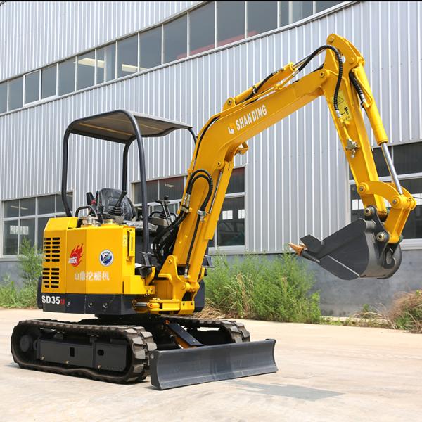 SD35U Hydraulic Crawler Excavator / Yellow Diesel Engine Mini Diggers