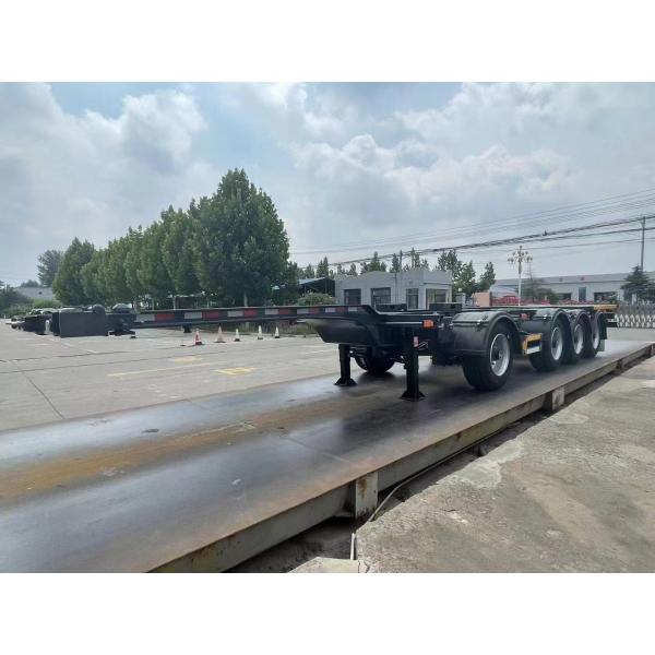 Mechanical/Air Suspension Container Skeleton Chassis with 12 Wheel and 13T-18T Axle