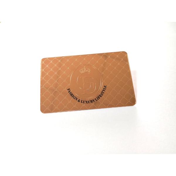 Copper 0.5mm Business Membership Card Shinny Frosted