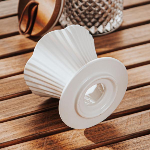 Copo de filtro de café de cerâmica recto reutilizável para fabricação manual conveniente para escritório e casa