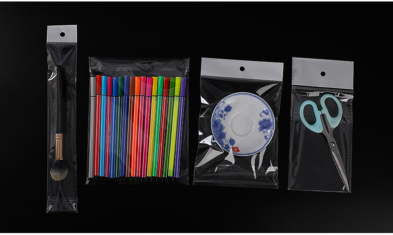 Custom Plastic Packaging Bags Transparent Electronics Phone Accessories Bags White Pearl Film Self-Sealing Retail OPP Bags