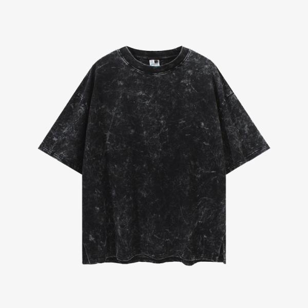 O Neck Men Blank T Shirt Custom Cotton Loose Drop Shoulder