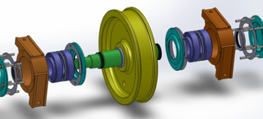 Forged Alloy Steel Heavy Duty Load Bearing Wheel with Precision CNC Machining and 600 mm Diameter for Industrial Material Carts
