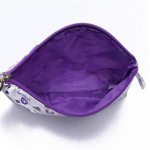 Leisure Flower Printed Nylon Makeup Bag Double Side Lamination For Toiletries