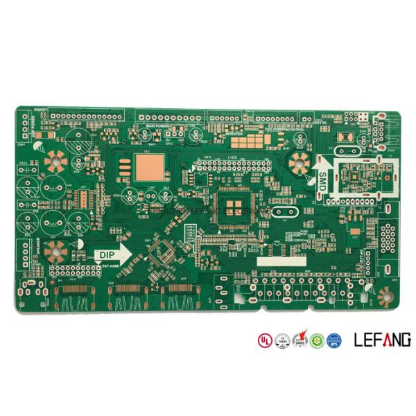 Halogen Free 2 layer PCB board , Double Sided 94V0 Rigid prototype PCB board