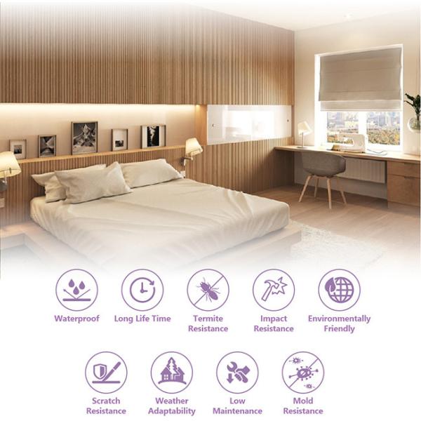 Waterproof wood 200*12mm Interior Wall Paneling Easy Installation CWB200C