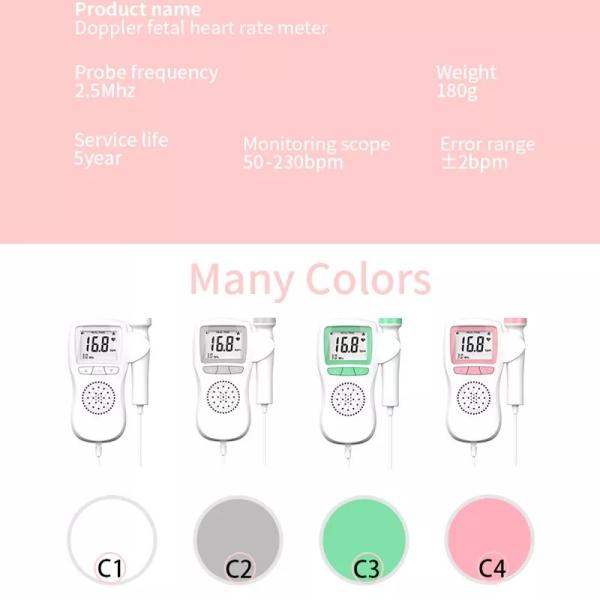 OEM Hospital Machines Portable Pregnant Women Fetal Doppler Fetal Heart Monitor