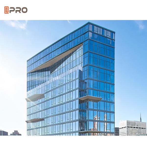 Custom blue and white Glass Curtain Walls for Commercial Spaces