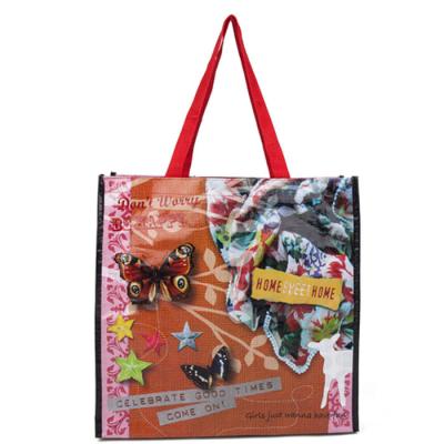 Customized 100% Polypropylene Tote Bags Silk Screen Printing Hot Stamping