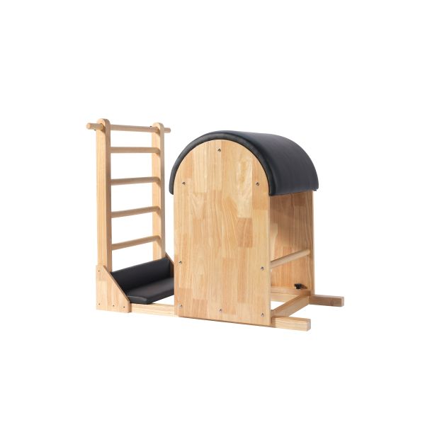 Oak Wood Pilates Ladder Barrel U+PL008 with Traditional Curved Barrel Design