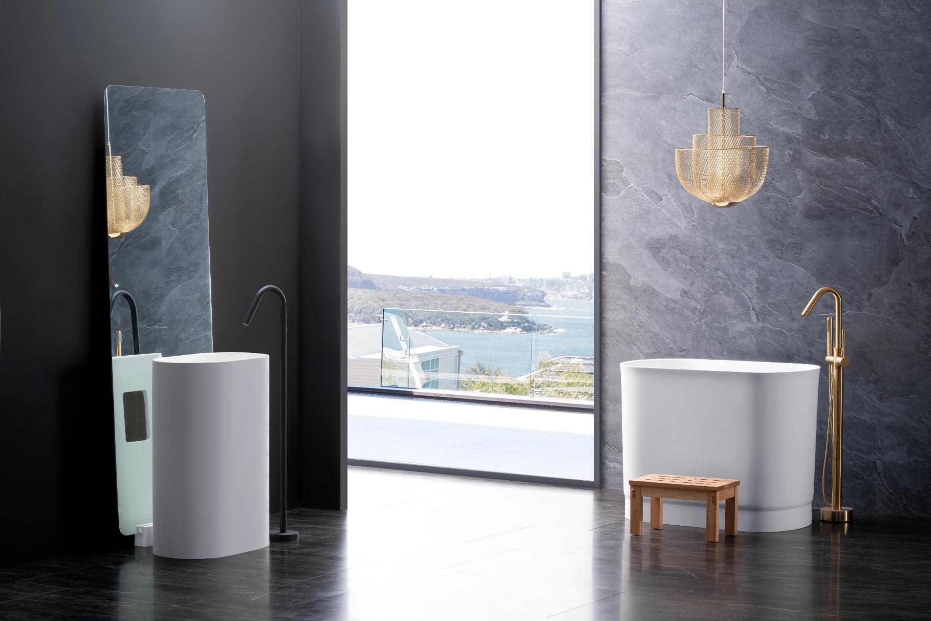 Compact Deep Soaking Freestanding Garden Tub Oval For Bathroom Renewable