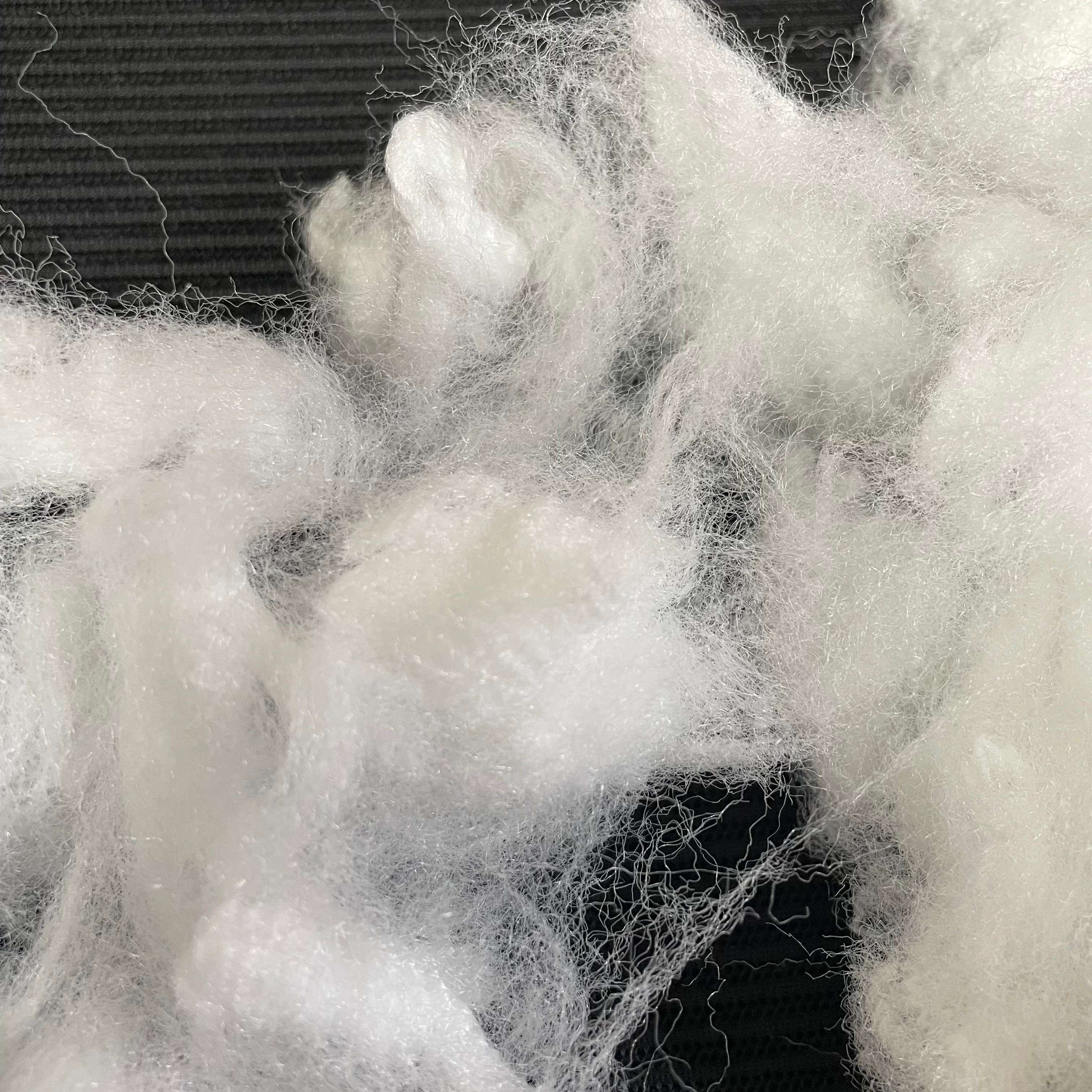 Two-dimensional virgin polyester fiber for Hard Cotton, Carpet Backing & Packaging Padding