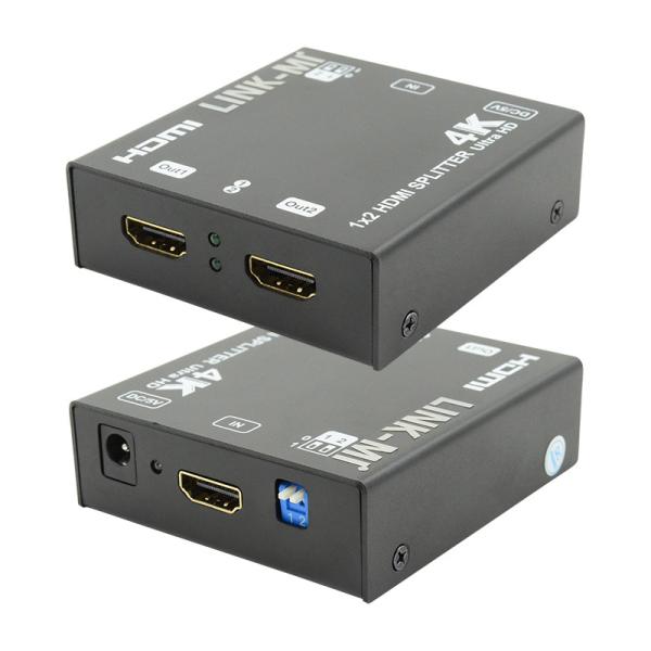 1X2 4K HDMI Extender Splitter Support 4K2K EDID 3D 2 Port Video Splitter