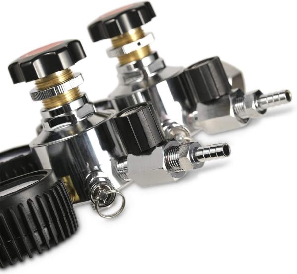 110V/220V Regulador de barril de cerveja de CO2 de duplo estágio com válvula de pressão de segurança e desempenho