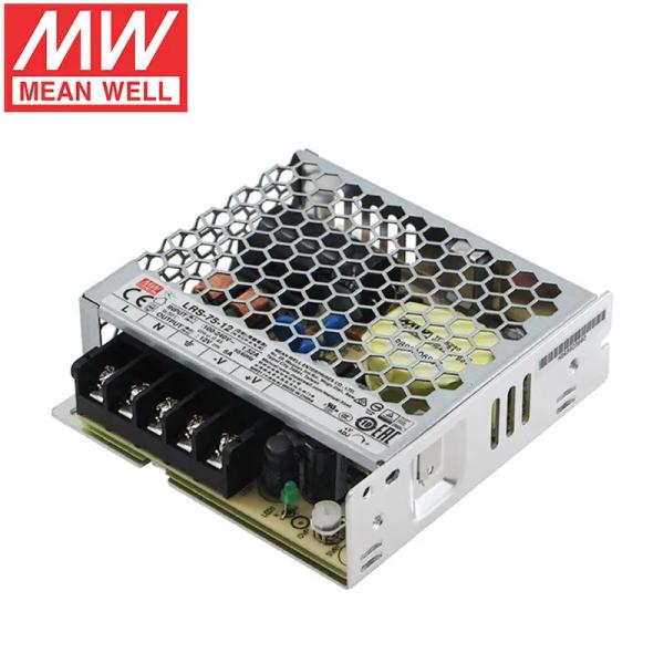 Переключение промышленного источника питания 12в 5а 5ампер LRS-75-12 для видеонаблюдения