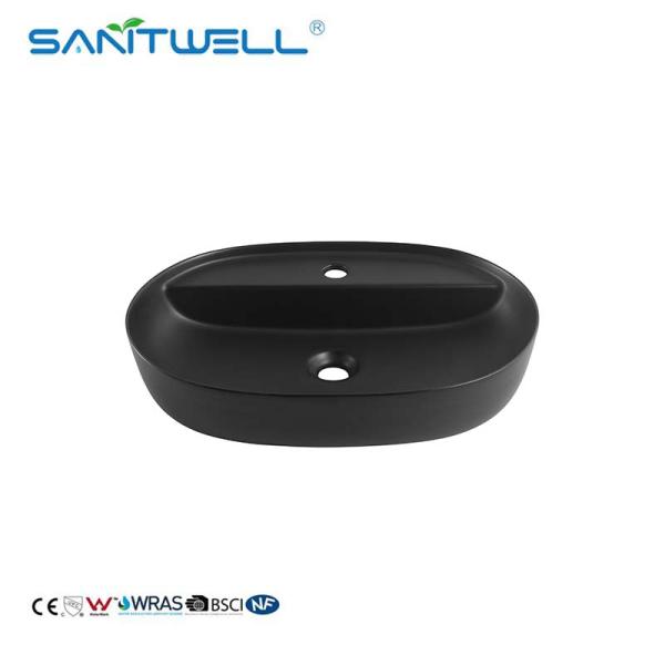 Made In China AB8475 Bathroom Sanitary Ware Sinks Matt Black Bowl Above Counter Basins