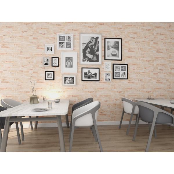 0.18mm-0.31mm espesor 3D Papel de pared de ladrillo de piedra 3D Papel de pared de ladrillo gris