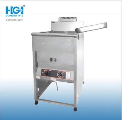 Frigideira de aço inoxidável vertical do gás 18L com controlador de temperatura