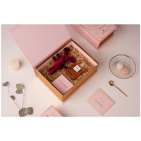 Recyclable Wholesale Custom Logo DIY perfume packaging baby pink gift set box