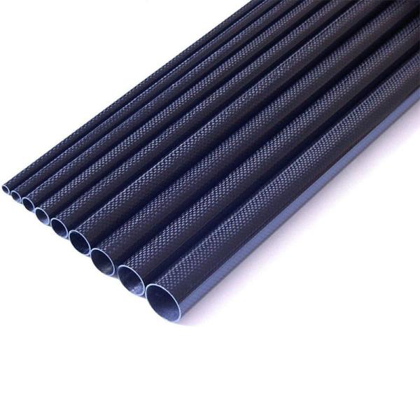 CFRP Reinforced Polymer 3K Plain Carbon Fiber Tubing 500mm Length