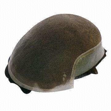 Système capillaire en stock de 6 pouces en dentelle française Remy pour hommes