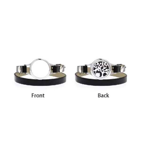 Sublimation Charm Bracelet Custom Print Photo Leather Aromatherapy Essential Oil Diffuser Cuff Sublimation Blank Bracelet