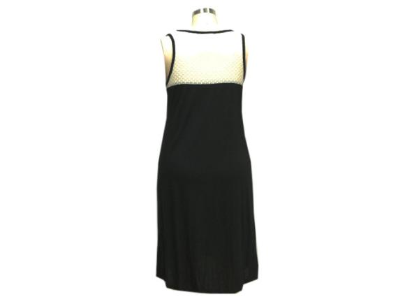 Cosy Ladies Night Dresses Sleepwear Jersey Sleeveless Dress Lace Contast Binding
