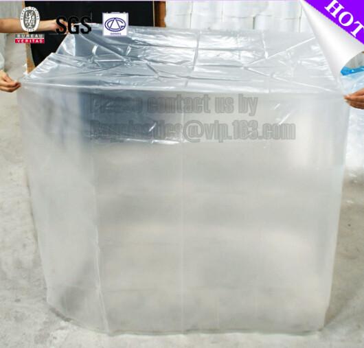Pallet Top Cover Sheet, LDPE bag Large square bottom bag on roll pallet cover bag, HDPE Pallet Cover Sheet