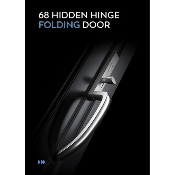 Modern Aluminum Alloy Thermal Break Anti-theft Thermal Insulation Folding Door Window Making Materials Double-layer Tempered