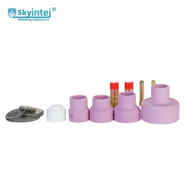 10Pcs Copper Brass TIG Welding Consumables Collet Collet Body Back Cap for WP17 WP18 WP26 Torch