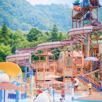 Combination Slide Aqua Park Design Water Play Equipment Adult Large Swimming Pool Fiberglass Water House Combination